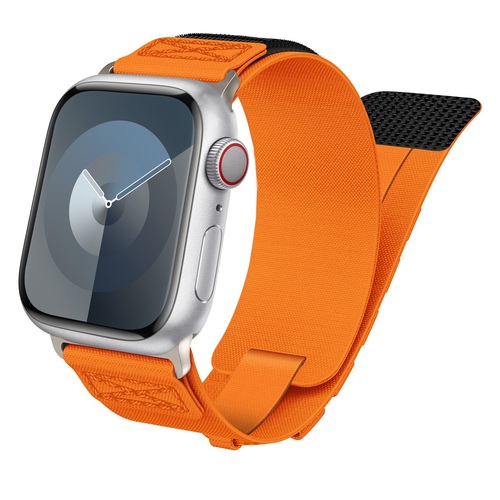F�r Apple Watch SE 2023 44mm Design Geflochtenes Nylon Armband Orange