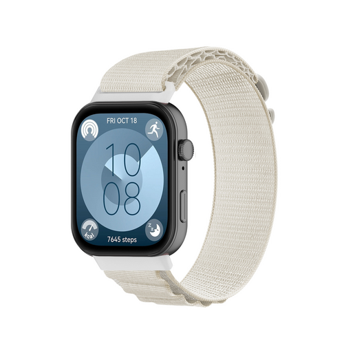 F�r Huawei Watch Fit 4 / 4 Pro / 3 Elastische Sport Nylon Armband Wei�