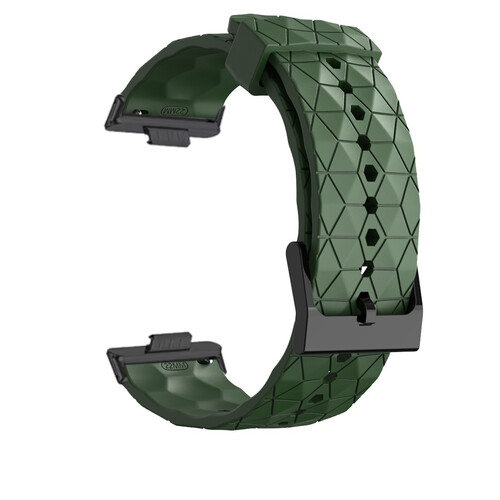 F�r Huawei Watch Fit 4 / 4 Pro / 3 Silikon Fu�ball Ersatz Band D- Gr�n