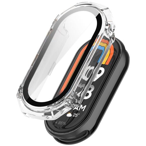 F�r Xiaomi Smart Band 9 Kunststoff PC H�lle + Hart Glas Transparent
