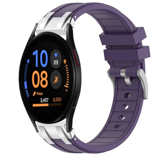 F�r Samsung Galaxy Watch FE 40mm hochwertiges Silikon Arm Band Lila