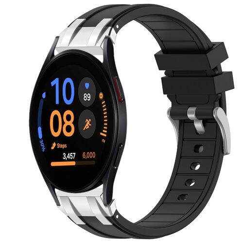 F�r Samsung Galaxy Watch FE 40mm Silikon Schnellverschluss Schnalle Armband 