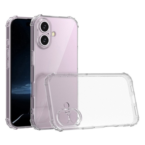 F�r Apple iPhone 16 Schock TPU Schutz Handy H�lle Case Transparent