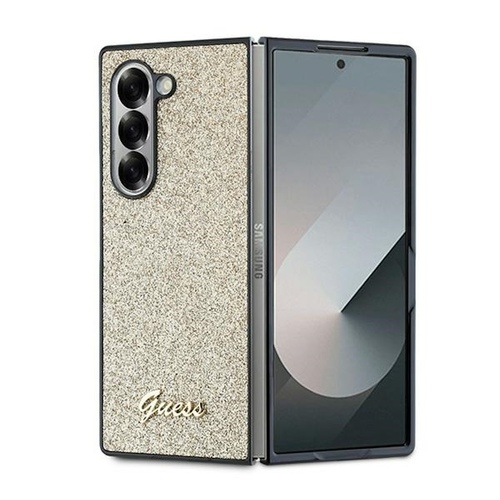 GUESS Samsung Galaxy Z Fold6 H�lle 4G Glitzerschrift Design Gold