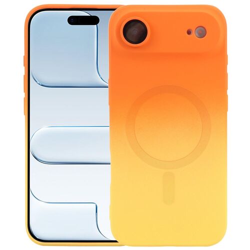 MagSafe Silikon H�lle f�r iPhone 17 16 Air Pro Max mit Linsenschutz Regenbogen 