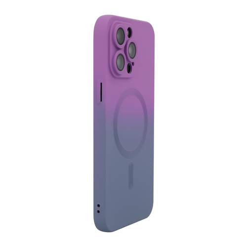 F�r Apple iPhone 16 Pro MagSafe Silikon H�lle im Regenbogen Design