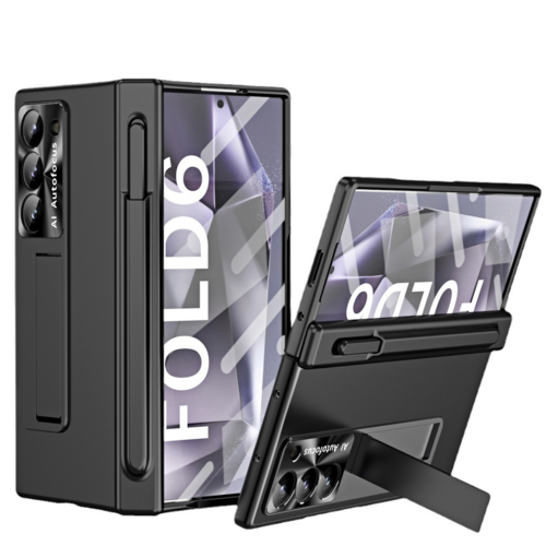 F�r Samsung Galaxy Z Fold6 5G H�lle Stand Stifthalter u. Stift Schwarz