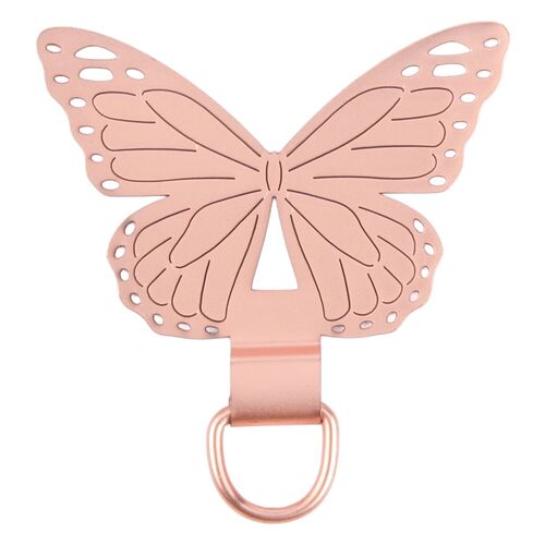 F�r Smartphones Schmetterling Metall Lanyard Befestigungsring Rosa