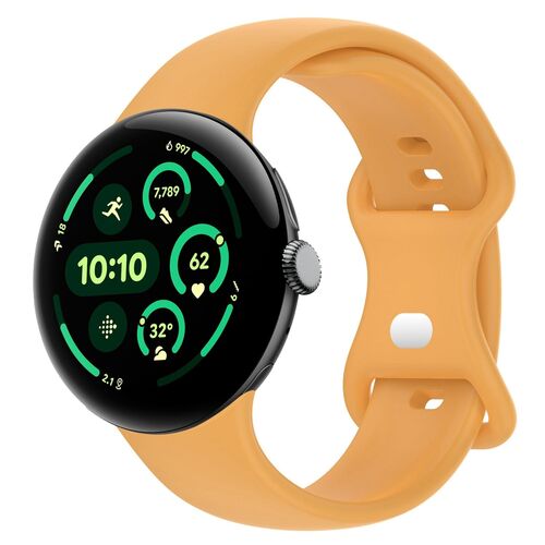 F�r Google Pixel Watch 3 45mm Solid Color Silikon Armband Butterfly - Schnalle 