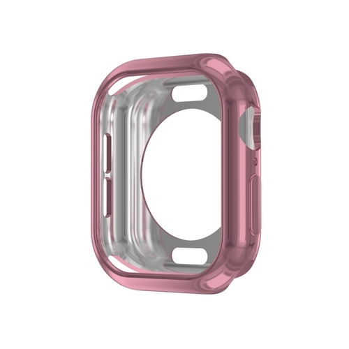 F�r Apple Watch Series 11 / 10 42mm TPU H�lle Geh�use Rundloch Pink
