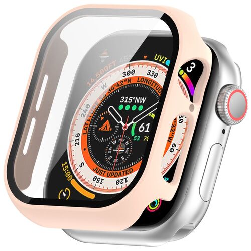 F�r Apple Watch Series 11 10 46 / 42mm Kunststoff H�lle + Schutz 9H Hart Glas 