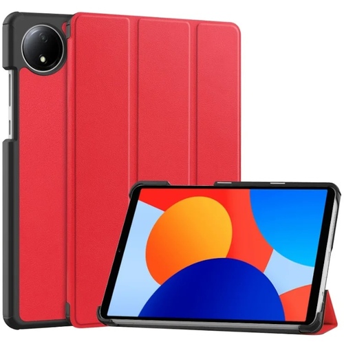 Fr Xiaomi Redmi Pad SE 8.7 3folt Wake UP Smart Tasche Hlle Case Rot