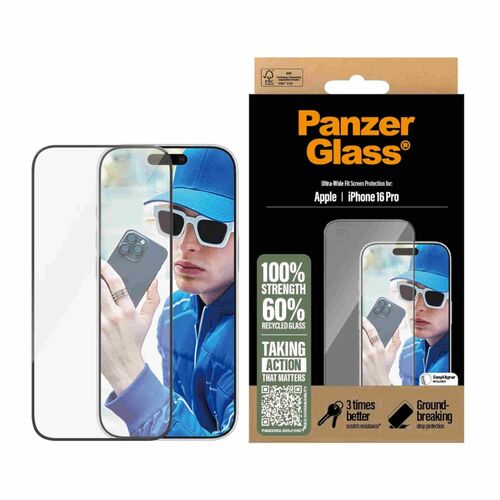 PanzerGlass f�r Apple iPhone 16 Pro Screen Protector Ultra-Wide
