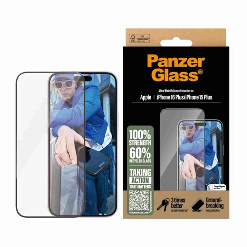 PanzerGlass f�r Apple iPhone 16 Plus Screen Protector Ultra-Wide