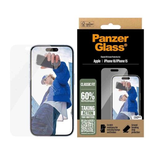 PanzerGlass f�r Apple iPhone 16 Screen Protector Classic Fit