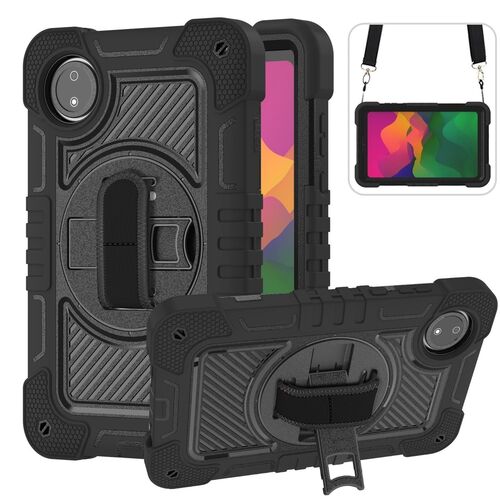 F�r Xiaomi Redmi Pad SE 8.7 360 Grad Rotation Hybrid PC H�lle Schwarz