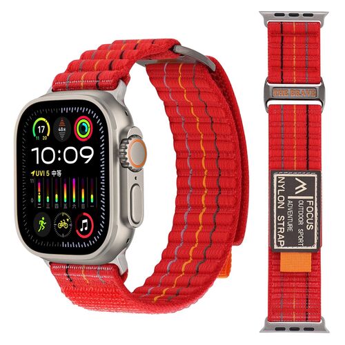 F�r Apple Watch Series 11 10 42mm / 9 8 7 41 / 6 SE 5 40mm Armband Rot