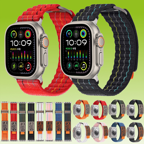 F�r Apple Watch Series 11 10 46mm / 42mm Zweiteiliges Nylon Band Klettverschluss
