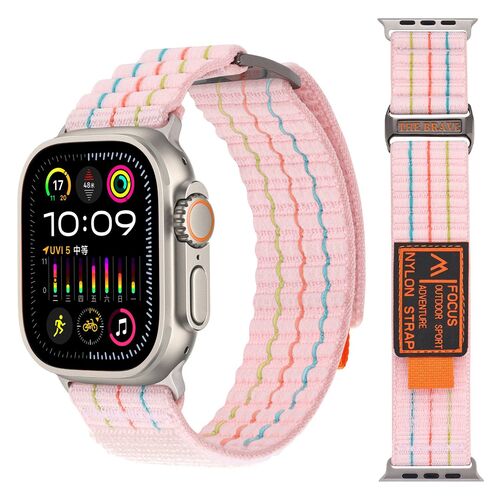 F�r Apple Watch Series 11 10 46mm / 42mm Zweiteiliges Nylon Band Klettverschluss 