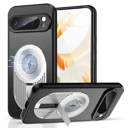 F�r Google Pixel 9 Pro XL Hitzeableitende MagSafe H�lle Halter Silber