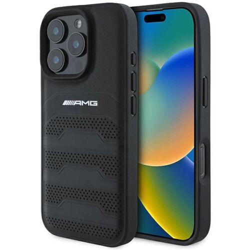 AMG f�r Apple iPhone 16 Pro Max Hardcase Debossed Lines Black