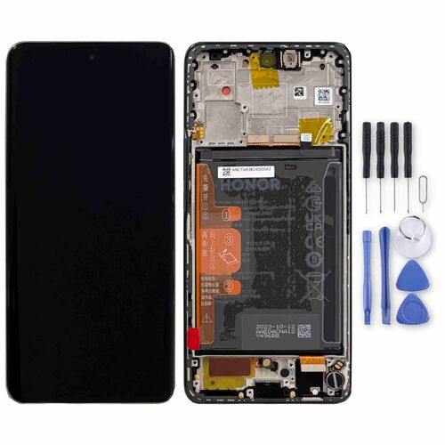 F�r Honor Magic 6 Lite 0235AHHP LCD Display mit Rahmen + Akku Ersatzteil Schwarz