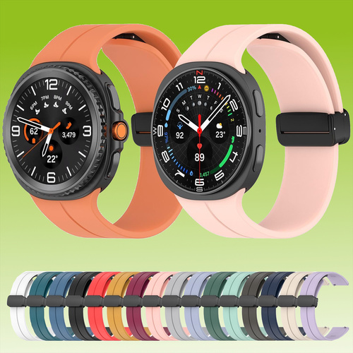 F�r verschiedene Smartwatches Silikon Armband mit Magnetischer Faltschlie�e