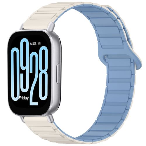 F�r Xiaomi Redmi Watch 5 Active Two Color Magnetisches Armband Wei�