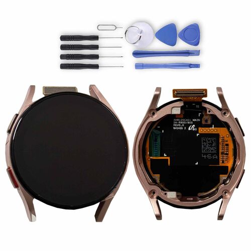 Samsung LCD Display mit Rahmen f�r Galaxy Watch FE 40mm GH97-30050D Ersatzteil Rose Gold