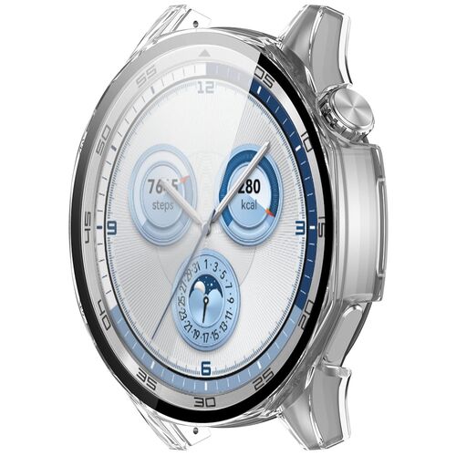 F�r Huawei Watch GT 5 46mm Kunststoff H�lle + H9 Hart Glas Transparent