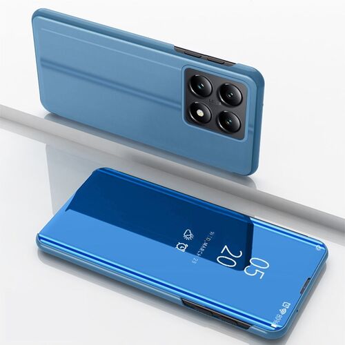 Fr Xiaomi 14T Pro View Spiegel Smart Wake UP Funktion Hlle Blau