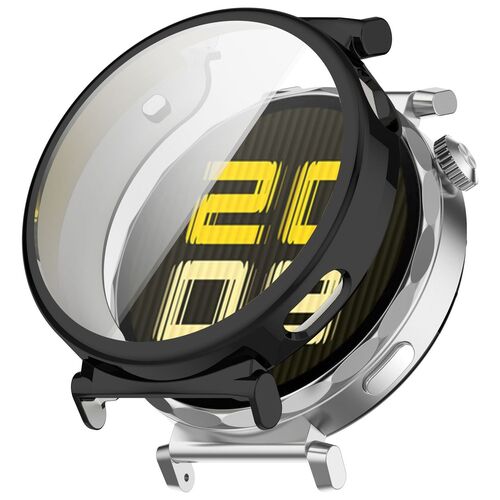 F�r Huawei Watch GT 5 Pro 42mm Full Cover TPU Schutz H�lle Schwarz