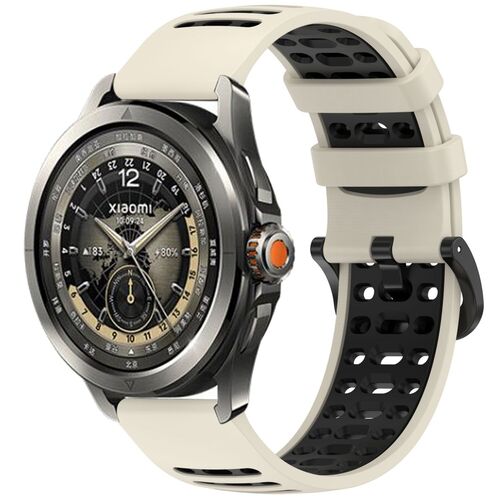 F�r Xiaomi Watch S4 Sport Design Two Color Silikon Armband mit Schnellverschluss 