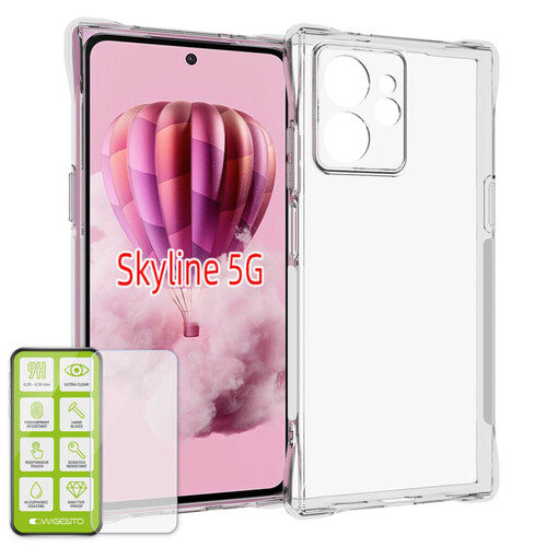 F�r HMD Skyline sto�feste Schutz TPU H�lle Transparent + H9 Hart Glas