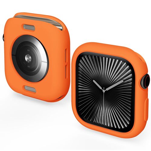 F�r Apple Watch Series 11 / 10 42mm Candy TPU Geh�use H�lle Orange