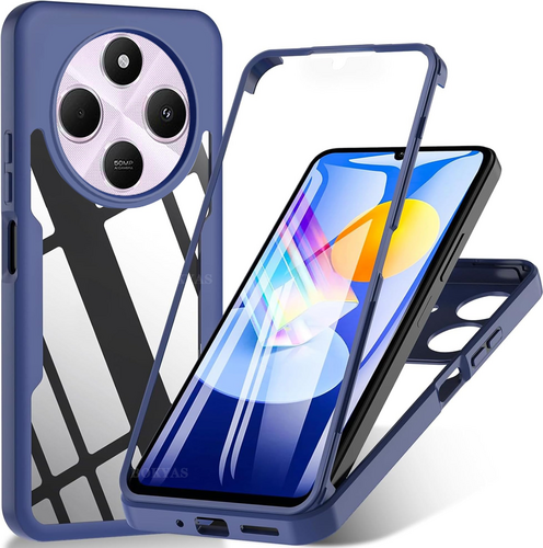 F�r Xiaomi Redmi 14C Full Cover Acrylic Hybrid TPU H�lle Dunkelblau