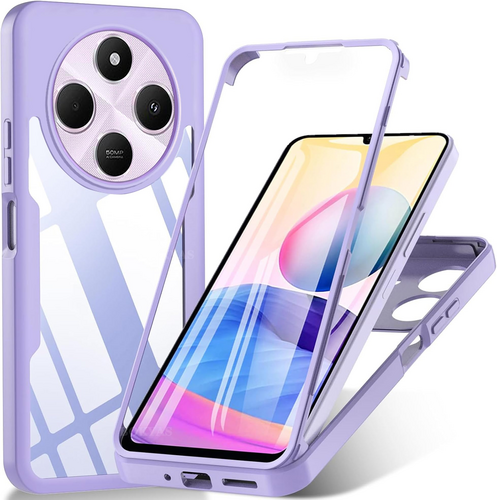 F�r Xiaomi Redmi 14C Full Cover Acrylic Hybrid TPU Schutz H�lle Lila