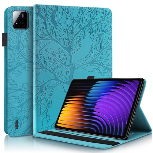 F�r Xiaomi Pad 7 / 7 Pro Baum Muster Kunstleder Book H�lle Tasche Blau