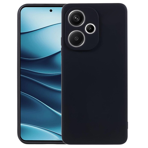 F�r Xiaomi Redmi Note 14 5G Silikon TPU Schutz H�lle Flexibel Schwarz