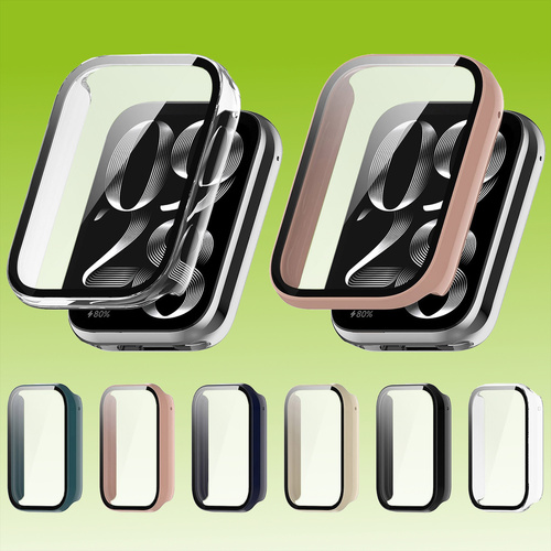 F�r Xiaomi Smart Band 9 Pro Kunststoff Watch PC H�lle + Schutz H9 Hart Glas