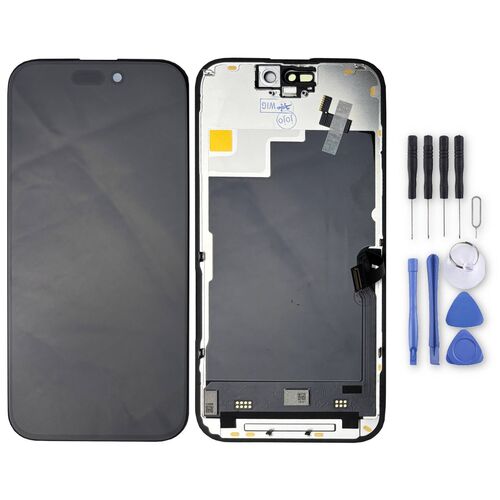 F�r Apple iPhone 15 Pro TFT Display Kompletteinheit ohne Rahmen Schwarz