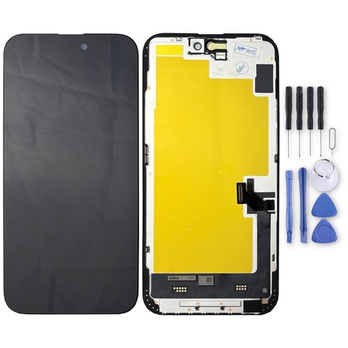 F�r Apple iPhone 15 Plus Soft OLED Display Kompletteinheit ohne Rahmen Schwarz