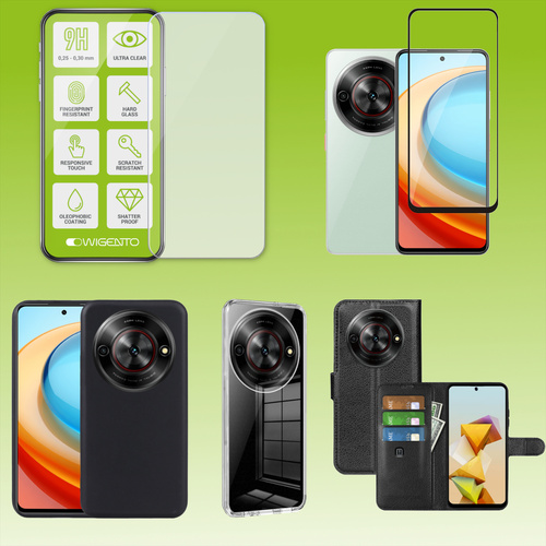 F�r ZTE Blade A75 5G Silikon H�lle Case Tasche TPU 9H Hart Glas Folie AUSWAHL