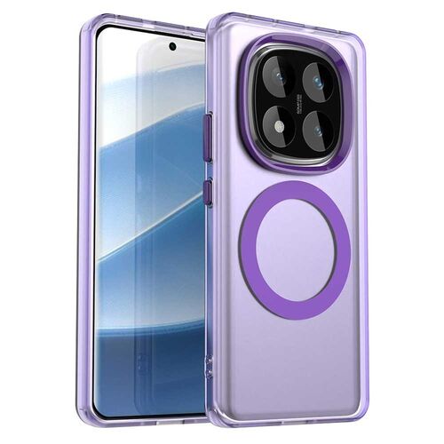 F�r Xiaomi Redmi Note 14 Pro 5G Magsafe Hybrid TPU Schutz H�lle Lila