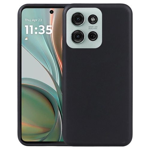 F�r Motorola Moto G75 5G Silikon TPU Schutz H�lle Cover d�nn Schwarz