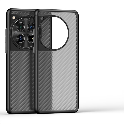 F�r OnePlus 12 Design Frosted Kunststoff Sto�feste Handy H�lle Schwarz