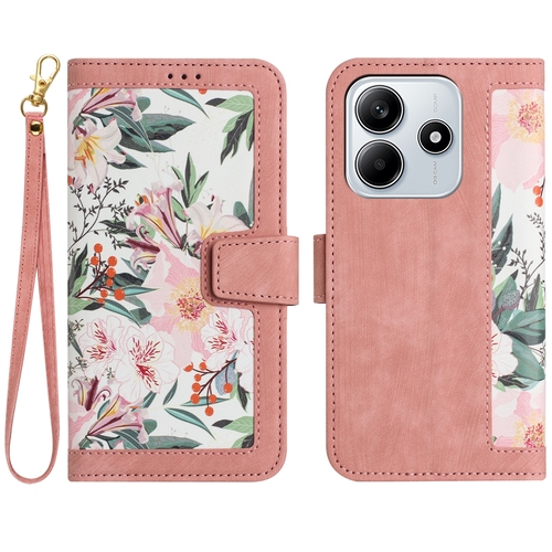 F�r verschiedene Handy Modelle Kunstleder Book Wallet Tasche Blumen Design H�lle 