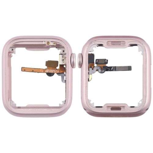 F�r Apple Watch Series 9 45mm LTE Mittelrahmen mit Krone und Flexkabel Pink