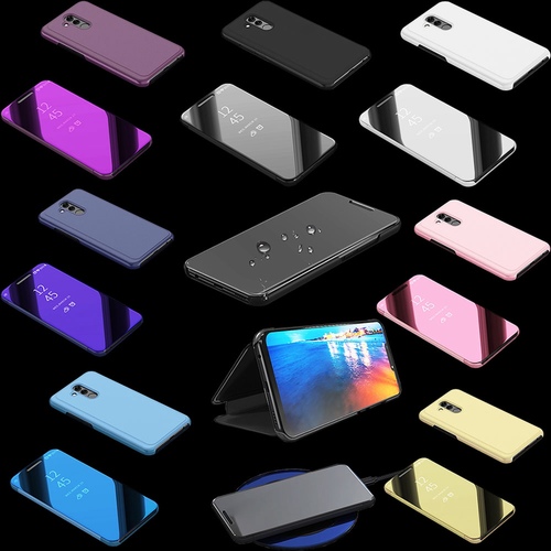 Clear View Spiegel Mirror Smartcover f�r Smartphones Schutzh�lle Cover Etui Tasche H�lle Neu Case