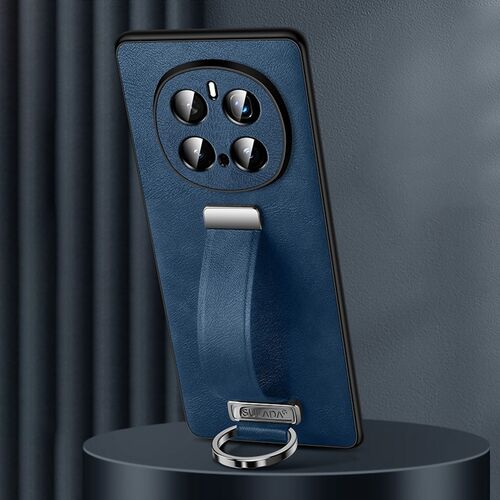 F�r Honor Magic 7 Pro SULADA Hybrid Leder H�lle mit Ringhalter Blau